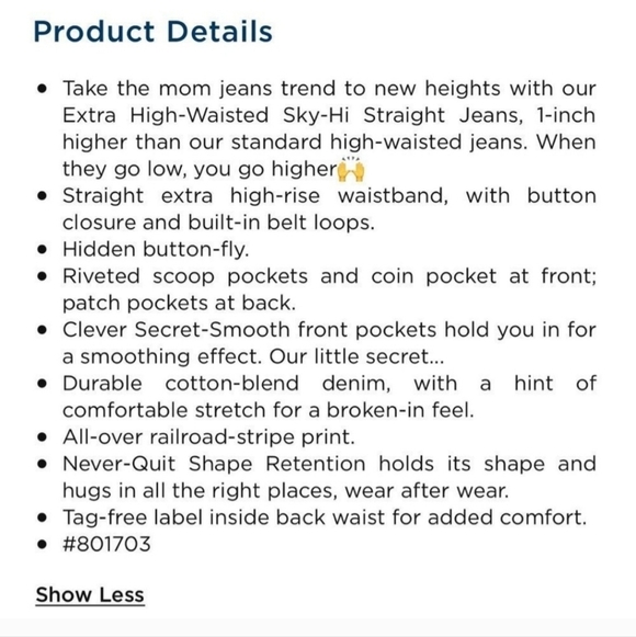 Old Navy Extra High Rise Jeans Women's 4 Sky Hi Straight Blue Striped Button Fly - Picture 16 of 16